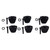6PCS Guitar Tuner Machine Handle Tuning Key Button Head Metal Guitar Tuning Peg Button Black