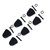 6PCS Guitar Tuner Machine Handle Tuning Key Button Head Metal Guitar Tuning Peg Button Black
