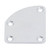 Guitar Neck Reinforcement Plate with Screws 4 Hole Curved Neck Joint Protection Board for Electric Guitar Bass