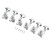1:18 Gear Ratio Guitar Tuners Knob Enclosed Robust Silver Electric Guitar String Knob Tuning Pegs 3L3R
