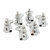 1:18 Gear Ratio Guitar Tuners Knob Enclosed Robust Silver Electric Guitar String Knob Tuning Pegs 3L3R