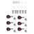 Skull Shape Tuning Peg Zinc Alloy Machine Heads Tuner Set for Electric Acoustic Guitar