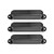 3Pcs Electric Guitar Single Coil Pickup Cover Copper Instrument Accessory Set Kit Black
