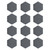 12Pcs Sound Absorption Board Hex Adhesive Acoustic Panels Wedges Wall Soundproof EnclosureDark Gray