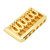 76mm Fixed Hardtail Guitar Bridge U Shaped String Spacing Roller Bridge Saddle for Electric GuitarGold