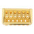 76mm Fixed Hardtail Guitar Bridge U Shaped String Spacing Roller Bridge Saddle for Electric GuitarGold