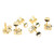 6Pcs String Tuning Key Retro Style Metal Delicate Tuning Pegs Replacement for Electric Guitar Gold