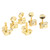6Pcs String Tuning Key Retro Style Metal Delicate Tuning Pegs Replacement for Electric Guitar Gold