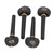 4PCS Fine Tune Peg Black Ebony Pre Punched Handmade Wear Resistant Cello Tuning Peg for Replacement