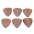 6Pcs Wood Guitar Picks Thumb Slotted Ukulele Bass Shrapnel Musical Instrument AccessoriesBlack Walnut