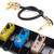 Guitar Pedal Cable Black Golden Right Angle Plug Musical Instrument Accessories 33cm Length