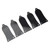 5PCS 3 Holes Truss Rod Cover Plastic Neck Adjusting Rod Cover Plates for Electric Guitar Bass