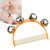 Jingle Bell Toy Handle Bells Wooden Ergonomic Design Bright Color Early Education Kids Musical Toy Orange