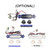 Electric Guitar Pickup Ready-to-Install Guitar Pickup Set with 6.35mm Jack Volume Tone Adjustment Knobs