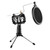 Video Microphone Kit with Mini Microphone Tripod Shock Mount Pop Filter Windshield Adapter Cable 3.5mm Plug