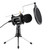 Video Microphone Kit with Mini Microphone Tripod Shock Mount Pop Filter Windshield Adapter Cable 3.5mm Plug