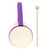 Drum Wooden Body Sheepskin Head Percussion Instrument Toy with Stick for Kids Children