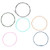 6Pcs/Set Colorful Normal Tension Alloy Nylon String for Classical Guitar