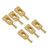 6Pcs Guitar Bridge Saddle Brass String Saddles Replacement Electric Guitar AccessoriesGold