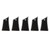 5Pcs Truss Rod Cover Plate Plastic Black Board White Line Trapezoid Electric Guitar Truss Rod Plate