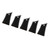 5Pcs Truss Rod Cover Plate Plastic Black Board White Line Trapezoid Electric Guitar Truss Rod Plate