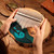 Hluru  Piano 21 Keys Beech Wood Thumb Finger Piano Portable Musical Instrument Blue Ocean Whale Pattern for Kids Adults Beginners with Tuning Hammer Songbook