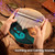 Hluru  Piano 21 Keys Beech Wood Thumb Finger Piano Portable Musical Instrument Blue Ocean Whale Pattern for Kids Adults Beginners with Tuning Hammer Songbook