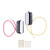 2Pcs Humbucker Electric Guitar Pickup 2Coil Frameless Instrument Accessories 50# 52#(Black White )