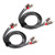 2Pcs RCA Cables Cord 2 to 2 AV 4 Head Power Amplifier Audio Cable for Subwoofers 3.3ft Long