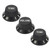 3Pcs Guitar Control Knob 1 Volume 2 Tone Fit Top ABS Set Kit Instrument Accessory ReplacementBlack
