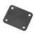 Electric Guitar Neck Plate Square Metal Back Mounting 4 Holes with Screws Bass Parts Black