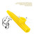 Plastic Mini Portable Kazoo Ukulele Guitar Partner Easy to Learn Musical Instrument (yellow)