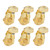 6Pcs Locking Guitar String Tuning Peg Metal Sealed Tuner Head Key Set Kit for Electric NHXF(6 Left Peg Set )