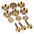 12Pcs Trumpet Accessories Metal Upper and Lower Covers Buttons Connecting Rods Trumpet Replacement Parts