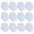 12Pcs Sound Absorption Board Hex Adhesive Acoustic Panels Wedges Wall Soundproof EnclosureSilver Gray