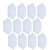 12Pcs Sound Absorption Board Hex Adhesive Acoustic Panels Wedges Wall Soundproof EnclosureSilver Gray
