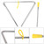 High Grade Musical Triangle 6in Steel Instrument Triangle with Yellow Hanger for Children