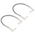 2PCS 12 Inch Guitar Jumper 1/4 Inch Plug Guitar Effect Pedal Cable Pure Copper Musical Instrument Cables Matte Black