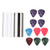 2Pcs Guitar Slide Stainless Steel Glass Tuning Bar with Celluloid Picks Playing Accessories