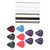 2Pcs Guitar Slide Stainless Steel Glass Tuning Bar with Celluloid Picks Playing Accessories