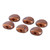6Pcs Electric Guitar Tuning Peg Key Button Semicircle Shape Folk Classical Guitar Tuning Peg Handle Coffee Color