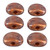 6Pcs Electric Guitar Tuning Peg Key Button Semicircle Shape Folk Classical Guitar Tuning Peg Handle Coffee Color