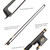 4/4 Violin Fiddle Bow Well Balanced Golden Braided Carbon Fiber Round Stick Ebony Frog AAA Mongolia Black Horsehair