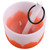 Crystal Singing Bowl Color Flower Pattern Matte Quartz Singing Bowl for Sound Healing Meditation Orange D Note