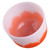 Crystal Singing Bowl Color Flower Pattern Matte Quartz Singing Bowl for Sound Healing Meditation Orange D Note