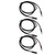 3Pcs Audio Cable 4 Pole 3.5mm Male Nylon Braided Cord for Microphone Phone Sound Card