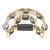 Double Row Hand Tambourine Metal Tambourine with Plating Bells Percussion Musical Instrument Yellow