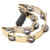 Double Row Hand Tambourine Metal Tambourine with Plating Bells Percussion Musical Instrument Yellow