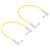 2PCS 12 Inch Guitar Jumper 1/4 Inch Plug Guitar Effect Pedal Cable Pure Copper Musical Instrument Cables Yellow