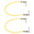 2PCS 12 Inch Guitar Jumper 1/4 Inch Plug Guitar Effect Pedal Cable Pure Copper Musical Instrument Cables Yellow